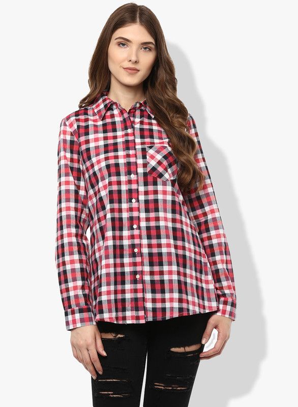 Women Checkered Casual Multicolor Shirt