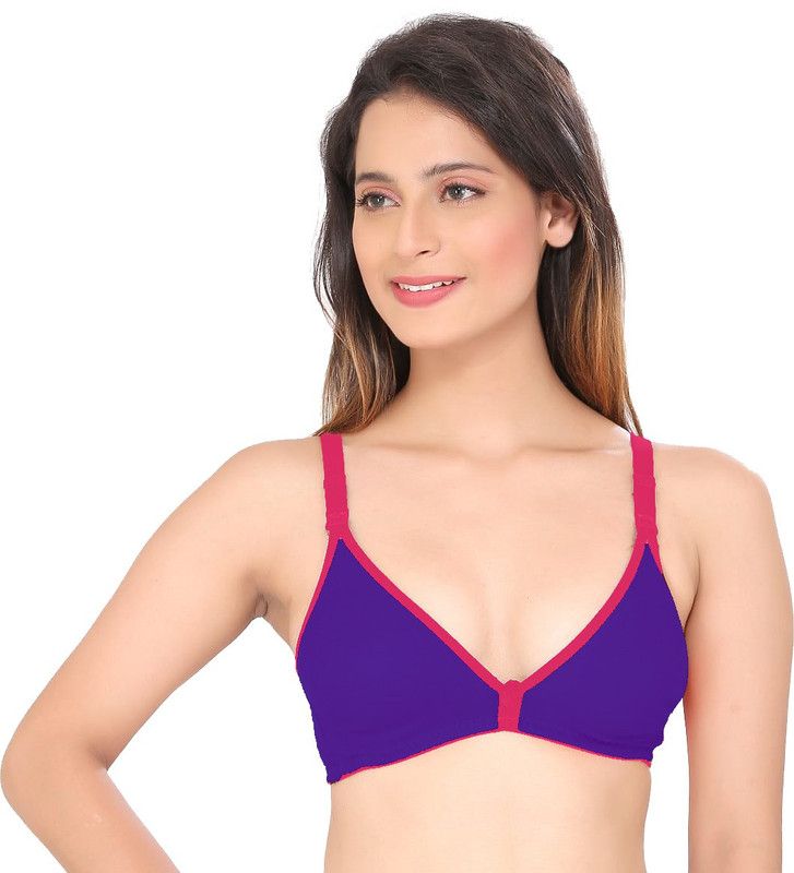 Women Maternity/Nursing Lightly Padded Bra  (Blue, Pink)