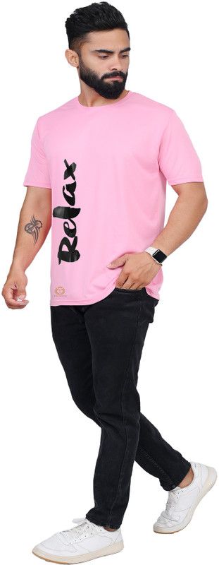 Graphic Print Women Pink, Black T-Shirt