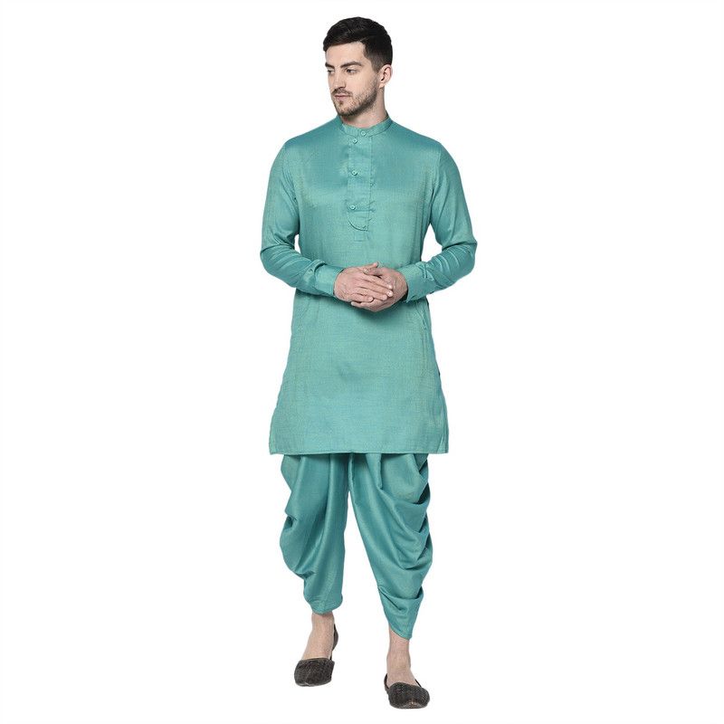 Men Kurta and Dhoti Pant Set Viscose Rayon