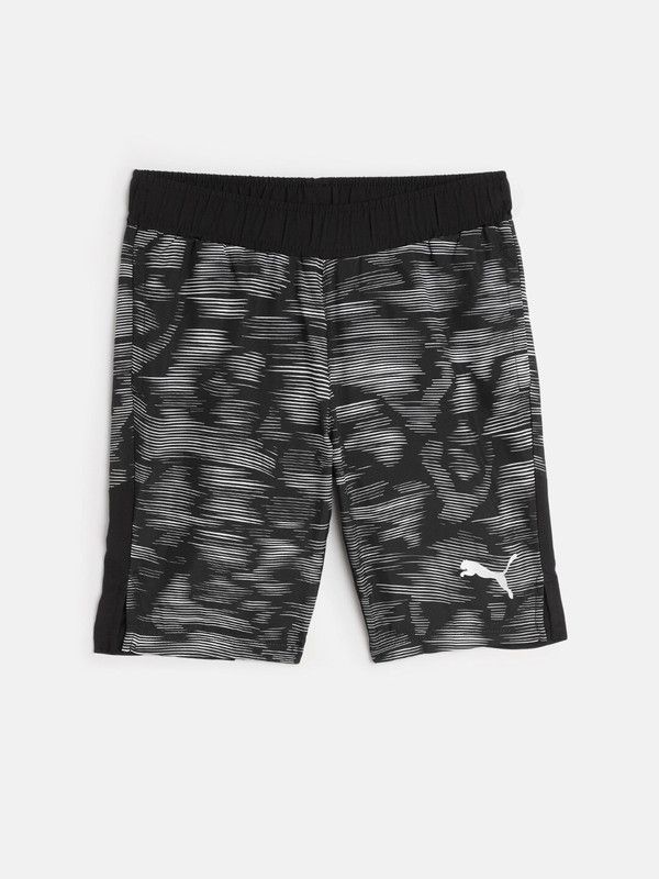 Short For Boys Sports Printed Polyester  (Black, Pack of 1)