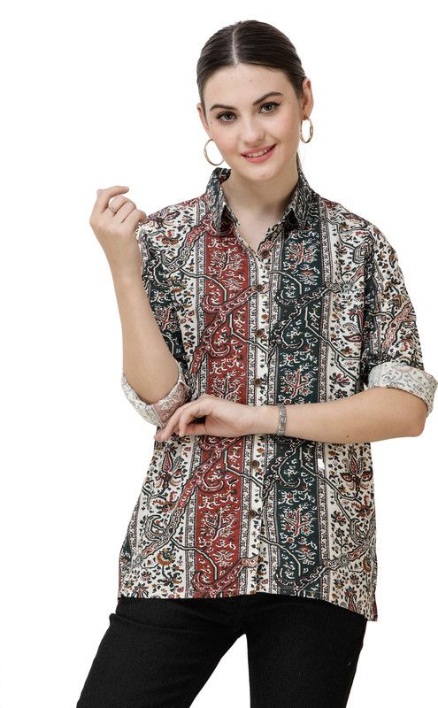 Women Printed Casual Multicolor Shirt