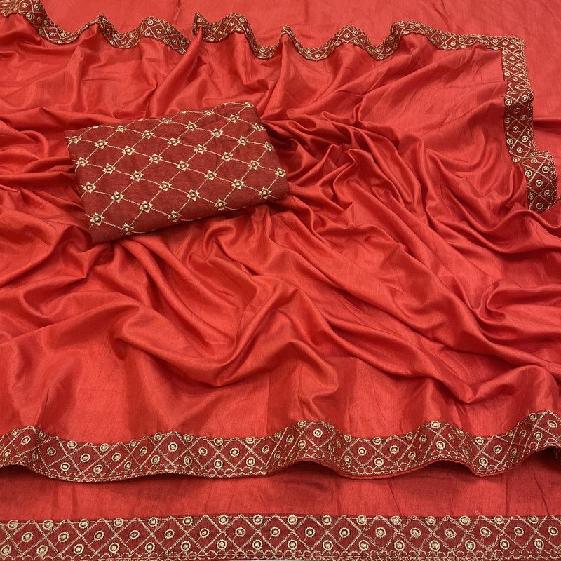 Self Design Banarasi Jacquard, Art Silk Saree  (Red)