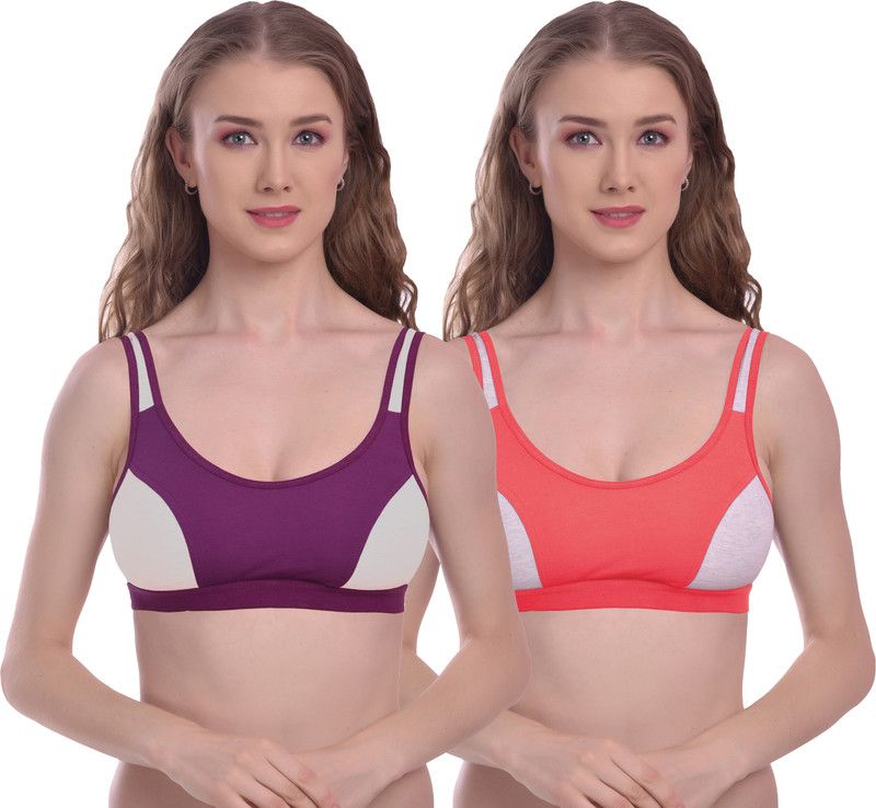 sport bra Women Sports Non Padded Bra  (Multicolor)
