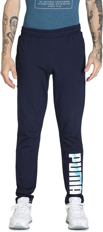 Zippered Graphic Pants I Men Graphic Print Blue Track Pants