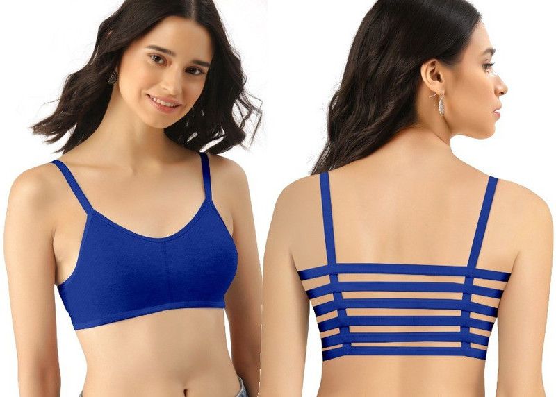 Pack of 2 Women Cage Bra Non Padded Bra  (Blue)