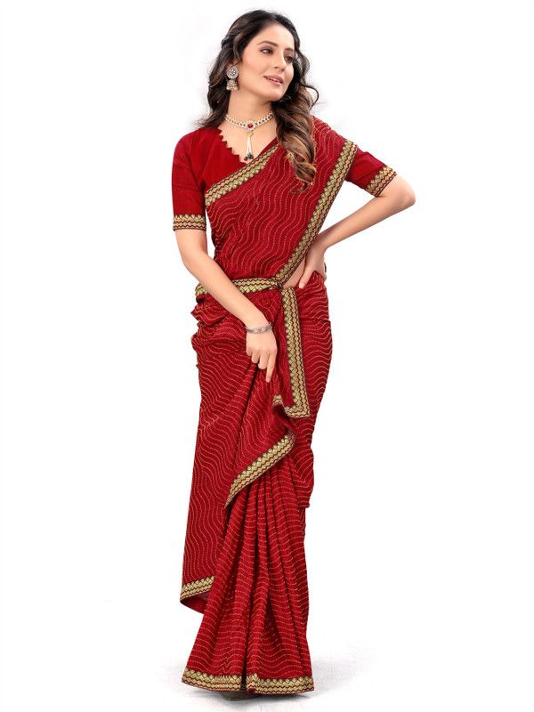 Self Design Daily Wear Pure Silk Saree  (Maroon)
