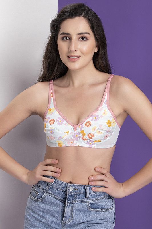 Women Full Coverage Non Padded Bra  (Blue, White)