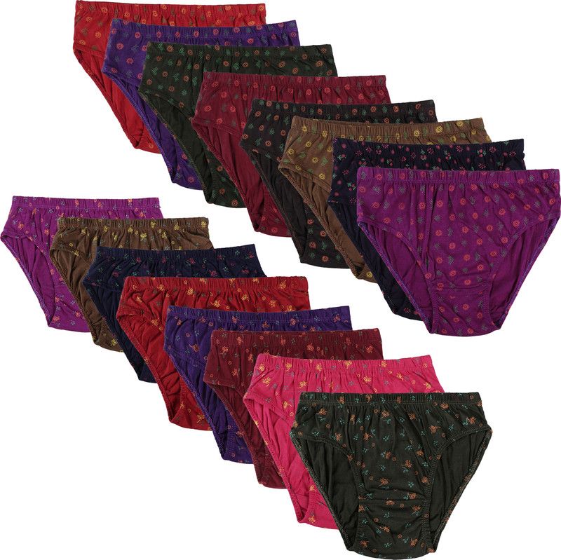 Pack of 16 Women Hipster Multicolor Panty