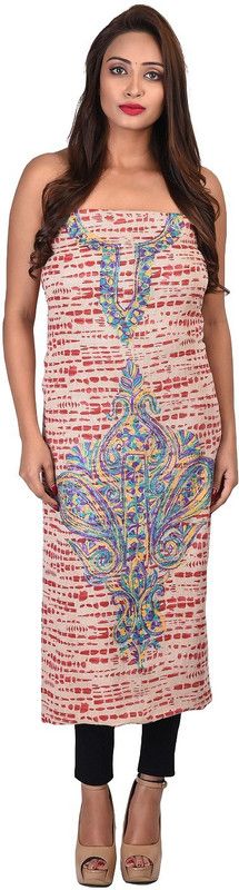 Unstitched Jute Kurta & Churidar Material Solid, Printed