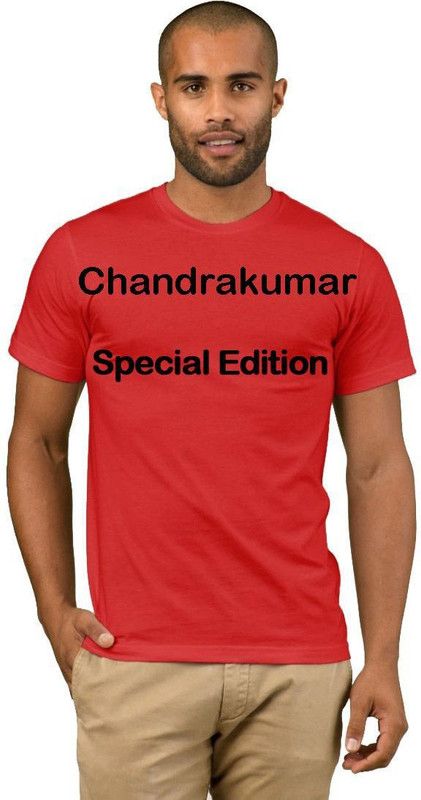 Chandrakumar College Youth Special Edition 26 Men Printed Round Neck Cotton Blend Red T-Shirt
