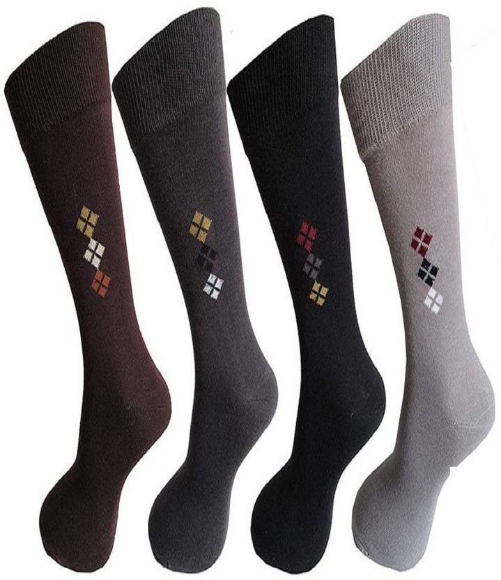 Men Printed Calf Length  (Pack of 4)
