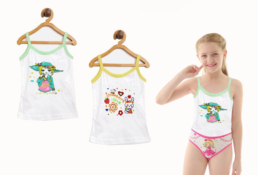 Camisole For Girls  (White, Pack of 2)