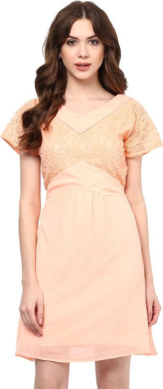 Women Skater Pink Dress