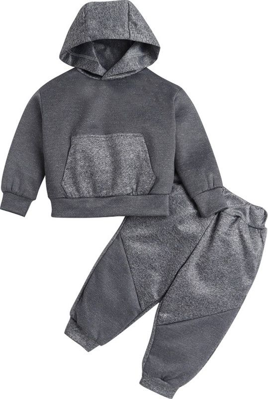 Girls Casual Sweatshirt Track Pants  (Grey)