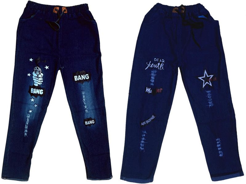 Regular Girls Blue Jeans  (Pack of 2)