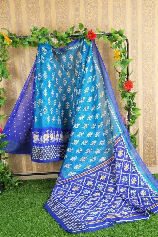 Self Design Bollywood Art Silk Saree  (Blue)