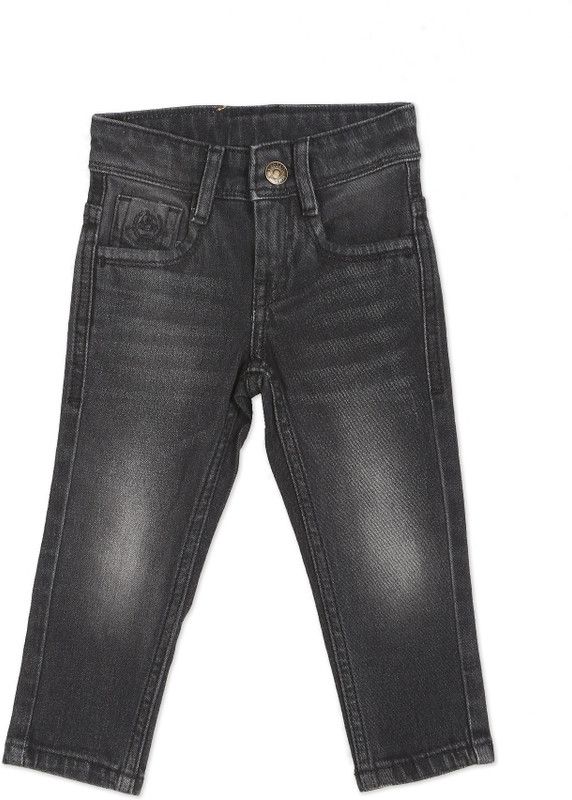 Baby Boys Regular Mid Rise Black Jeans