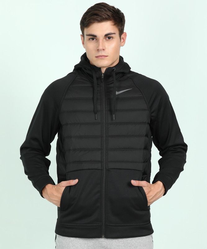Men Striped Quilted Jacket