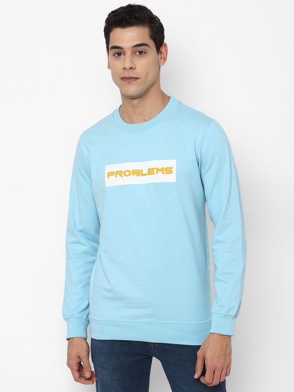 Men Full Sleeve Graphic Print Reversible Sweatshirt