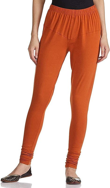 Churidar Legging  (Orange, Solid)