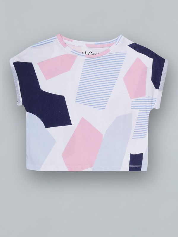Girls Casual Pure Cotton Crop Top  (Multicolor, Pack of 1)