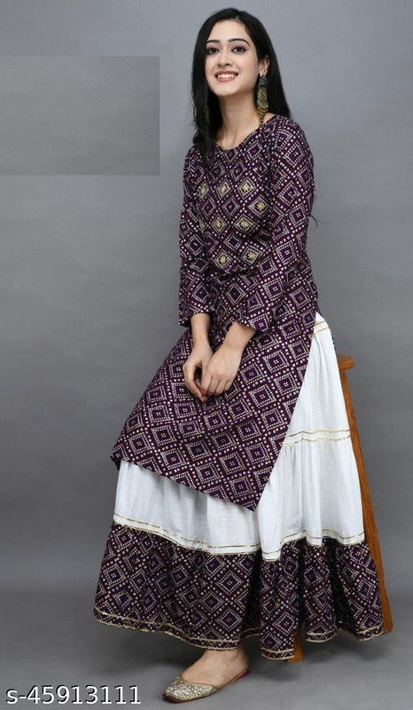 Women Bandhni Print Kurta  (Green)