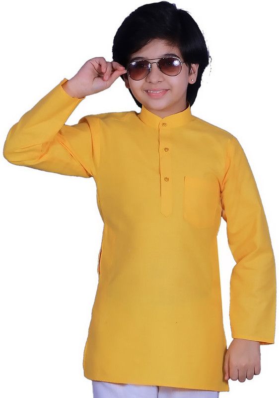Boys Kurta  (Yellow)