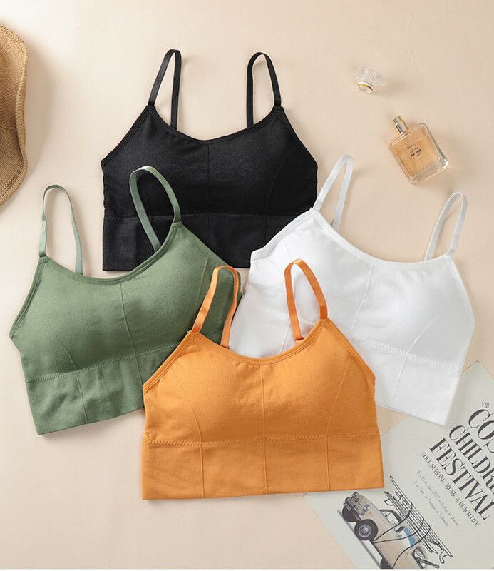 Pack of 4 Women T-Shirt Lightly Padded Bra  (Black, Green, Yellow, White)