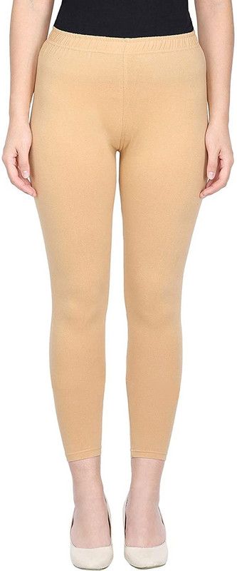 VIG TRENDS Ankle Length Western Wear Legging  (Beige, Solid)