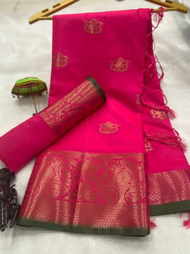 Printed, Self Design Daily Wear Cotton Silk Saree  (Multicolor)