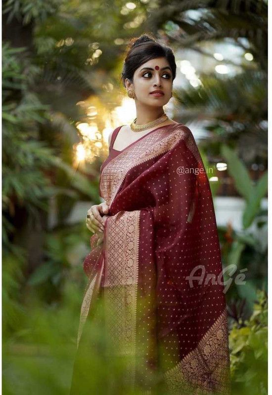 Self Design Kanjivaram Art Silk Saree  (Maroon)