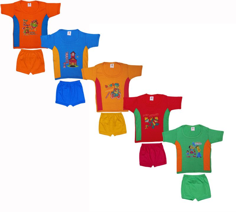 Boys Chhota Bheem Casual T-shirt Shorts  (Multicolor)