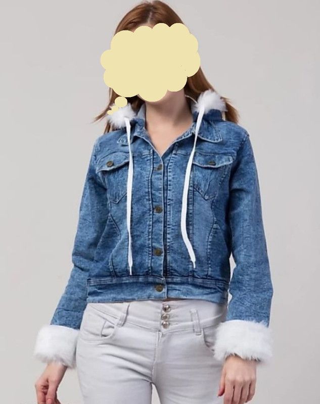 Women Applique Denim Jacket