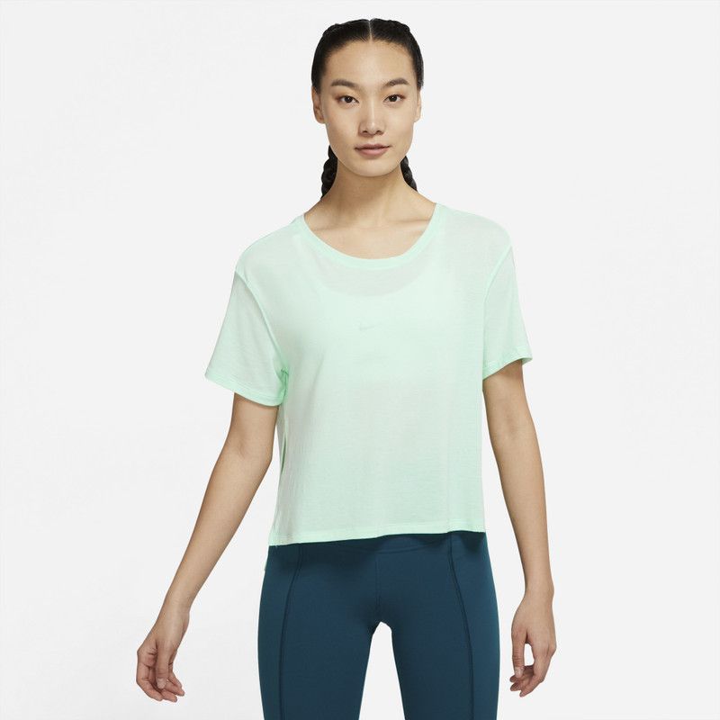 Women Solid Polo Neck Polyester Green T-Shirt