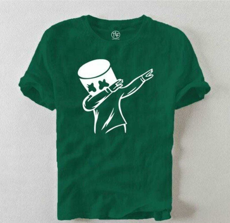 Half Sleeve Round Neck T shirt Men Solid Round Neck Poly Cotton Green T-Shirt