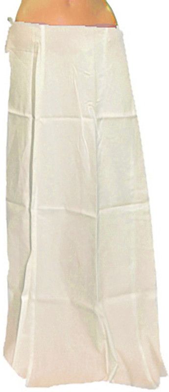 Swaroopa Deluxe halfWhite-157 Cotton Blend Petticoat  (Large)
