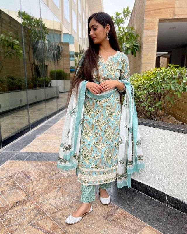 KRF FAB Kurta, Trouser/Pant & Dupatta Set