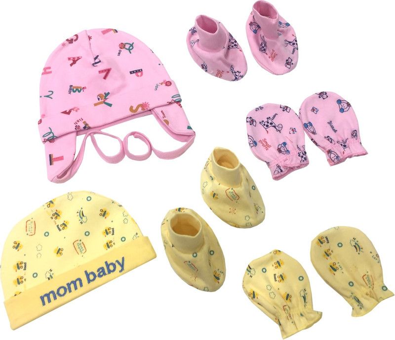 Baby Boys & Baby Girls Casual Bootie Mitten, Cap  (Multicolor)