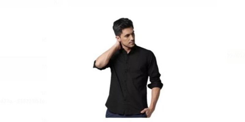 Men Regular Fit Solid Casual Shirt