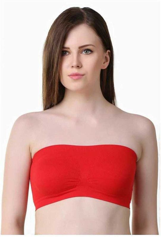 Women Bandeau/Tube Non Padded Bra  (Black)