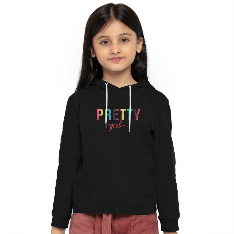 Boys & Girls Full Sleeve Graphic Print Hooded Sweatshirt
