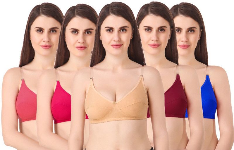 Padded Women Non Padded Bra  (Multicolor)