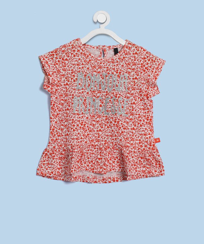 Baby Girls Cotton Blend Top  (Multicolor, Pack of 1)