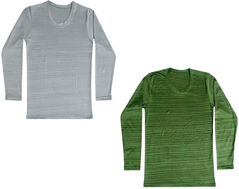 Boys Self Design Polyester T Shirt  (Multicolor, Pack of 2)