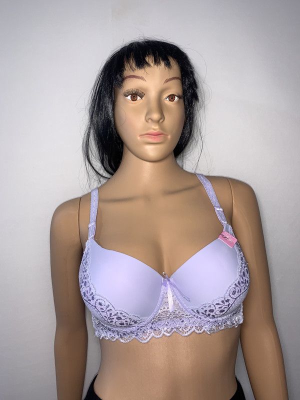 Women Balconette Heavily Padded Bra  (Purple)
