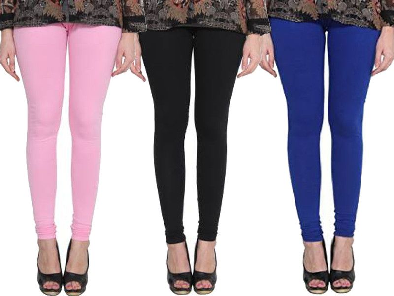 Western Wear Legging  (Pink, Black, Blue, Solid)