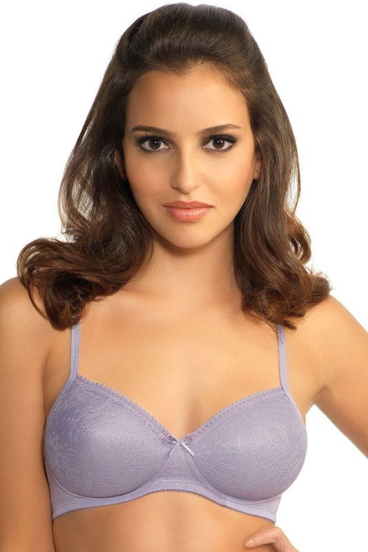 Women T-Shirt Heavily Padded Bra  (Purple)