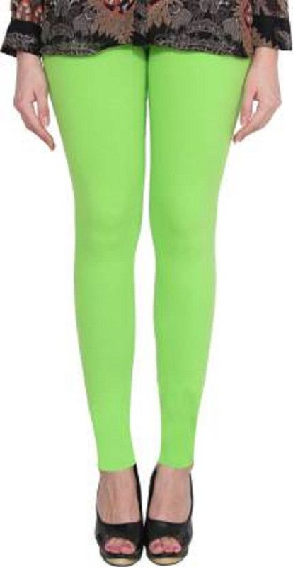 Yash Garments Western Wear Legging  (Green, Solid)