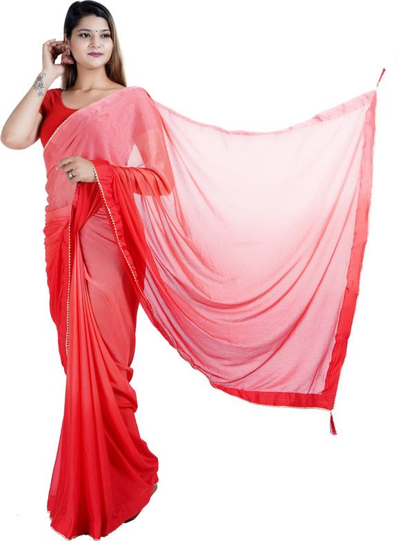 Dyed Daily Wear Nylon Saree  (Multicolor)